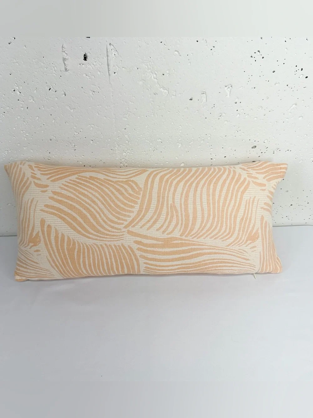 Piu Belle Peach Print Lumbar Throw Pillow PiuBella 24”
